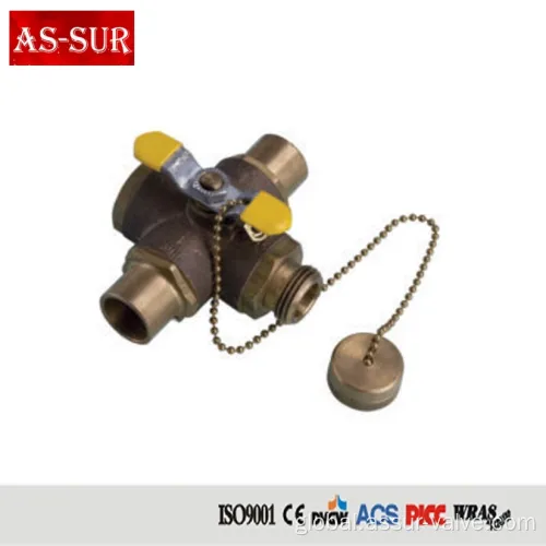 2 Brass Ball Valve Butterfly Handle Mini Gas Ball Valve with Connector Supplier